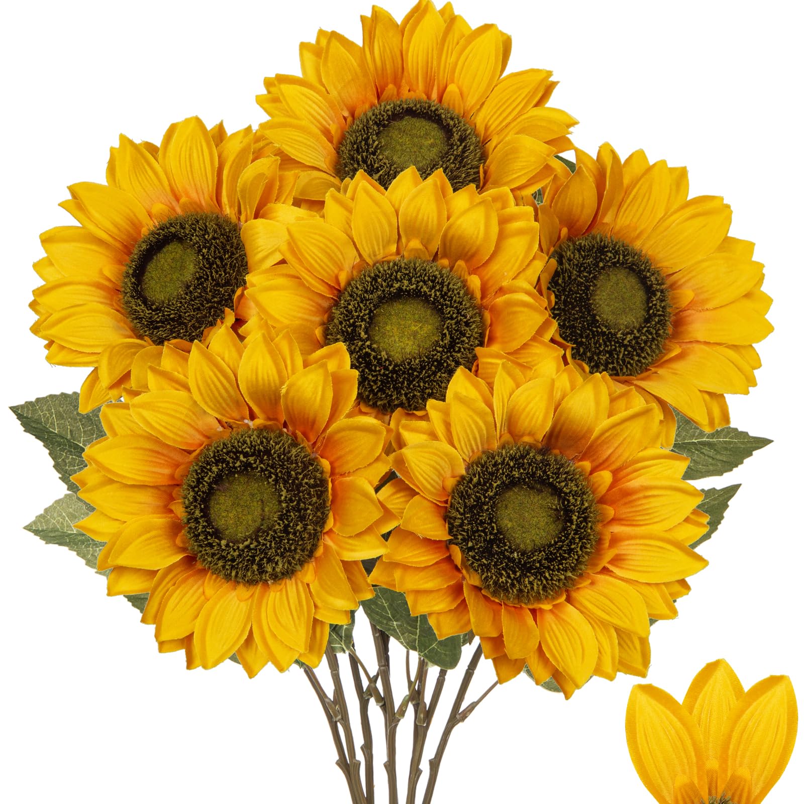 k.fsoon☆ Amazon.com: Large Silk Yellow Sunflowers Artificial Fall